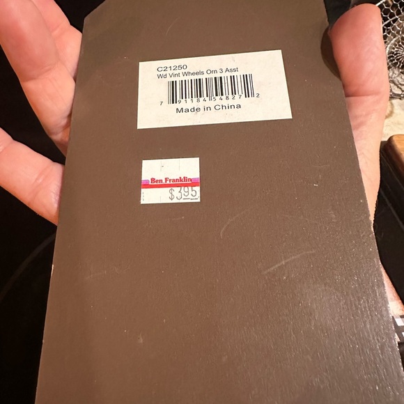 Rustic Holiday Ornament Set with Wagon and Bicycle Design ornaments - Picture 10 of 12